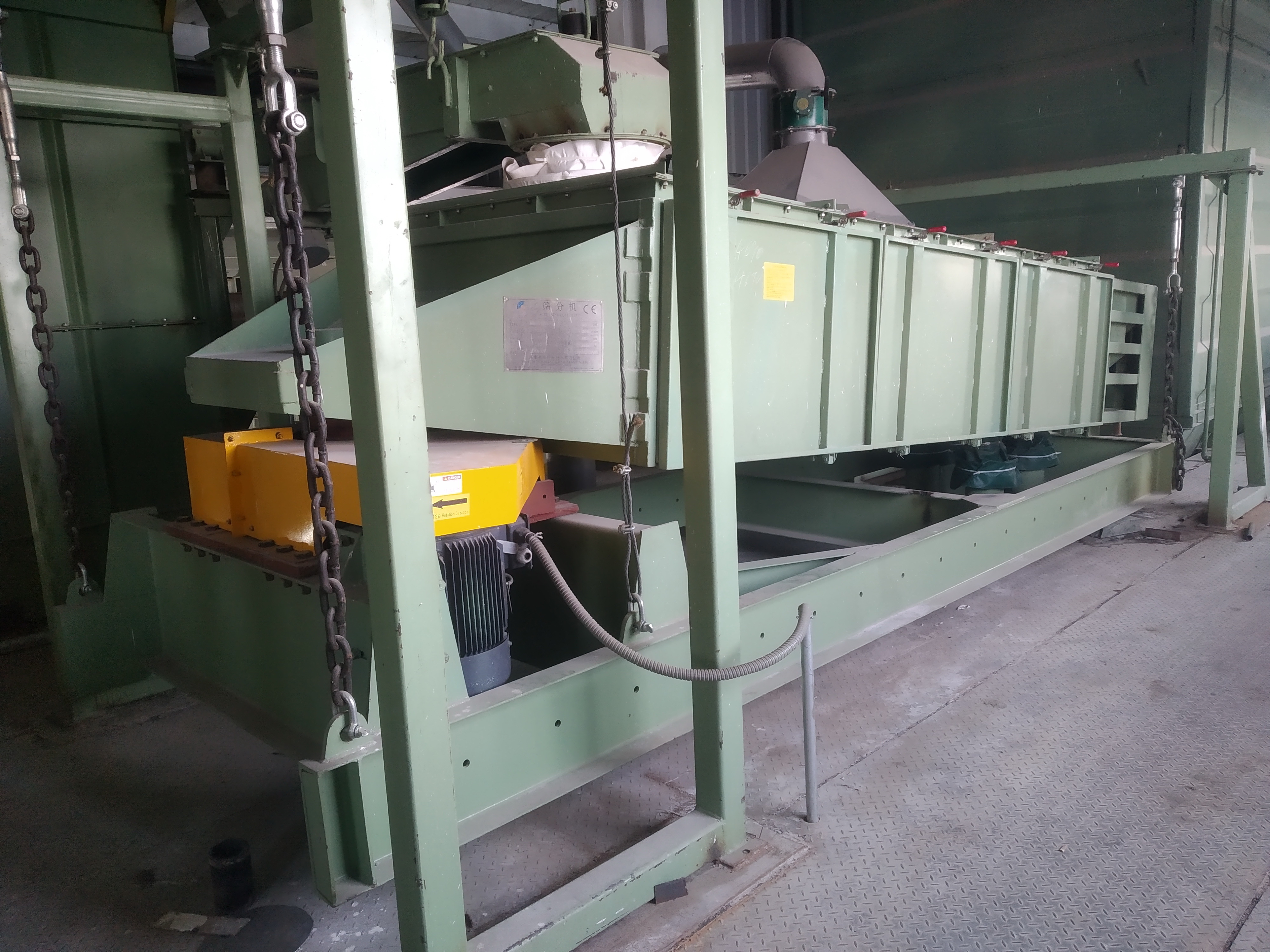 refractory materia screening equipment at site